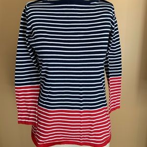 Vineyard Vines Women's 3/4 Sleeve Striped Top